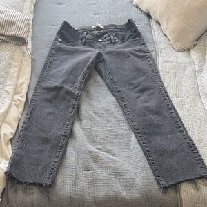 Madewell Maternity Below the Belly Vintage Black Straight Leg Women's Jeans